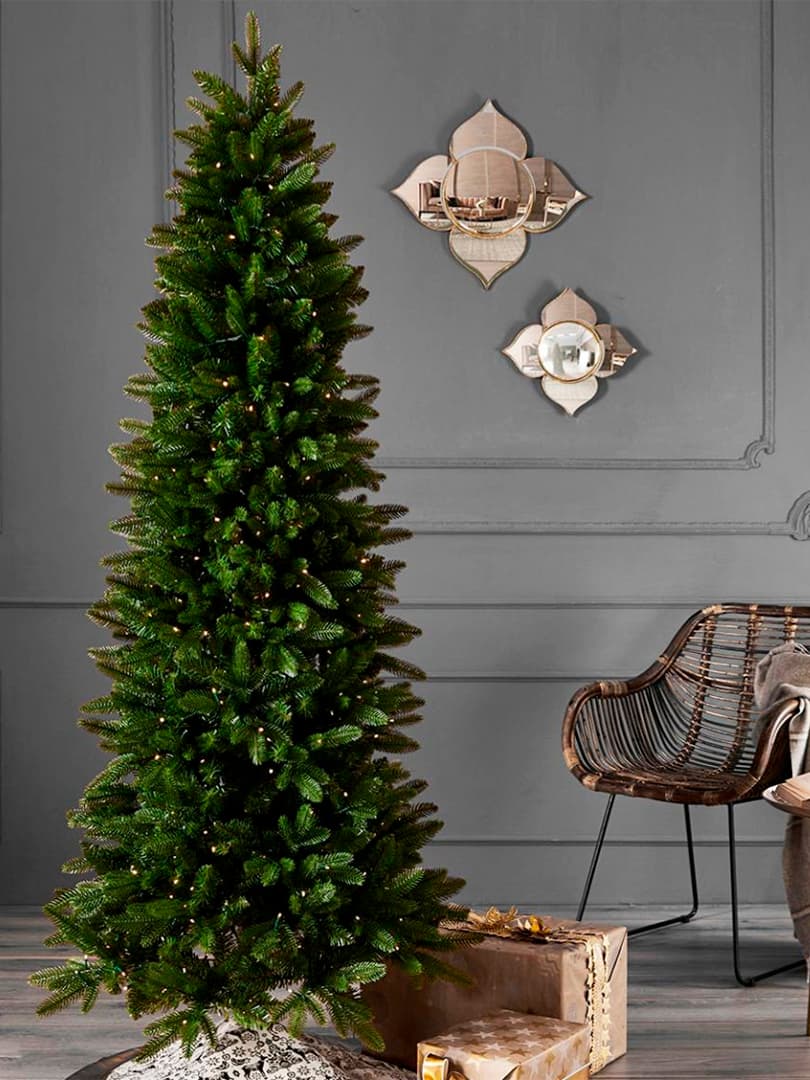 Albero di Natale Pino Slim Illuminato con mini LED