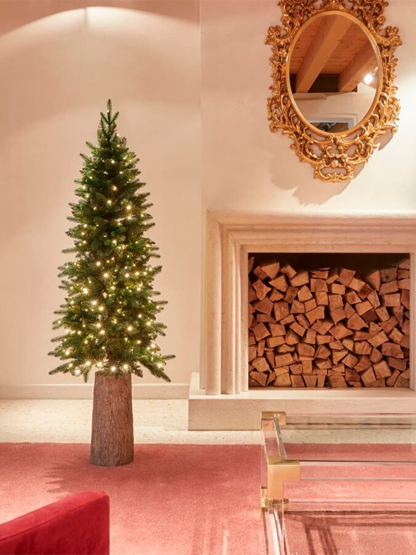 Albero di Natale Pino Slim Illuminato con mini LED