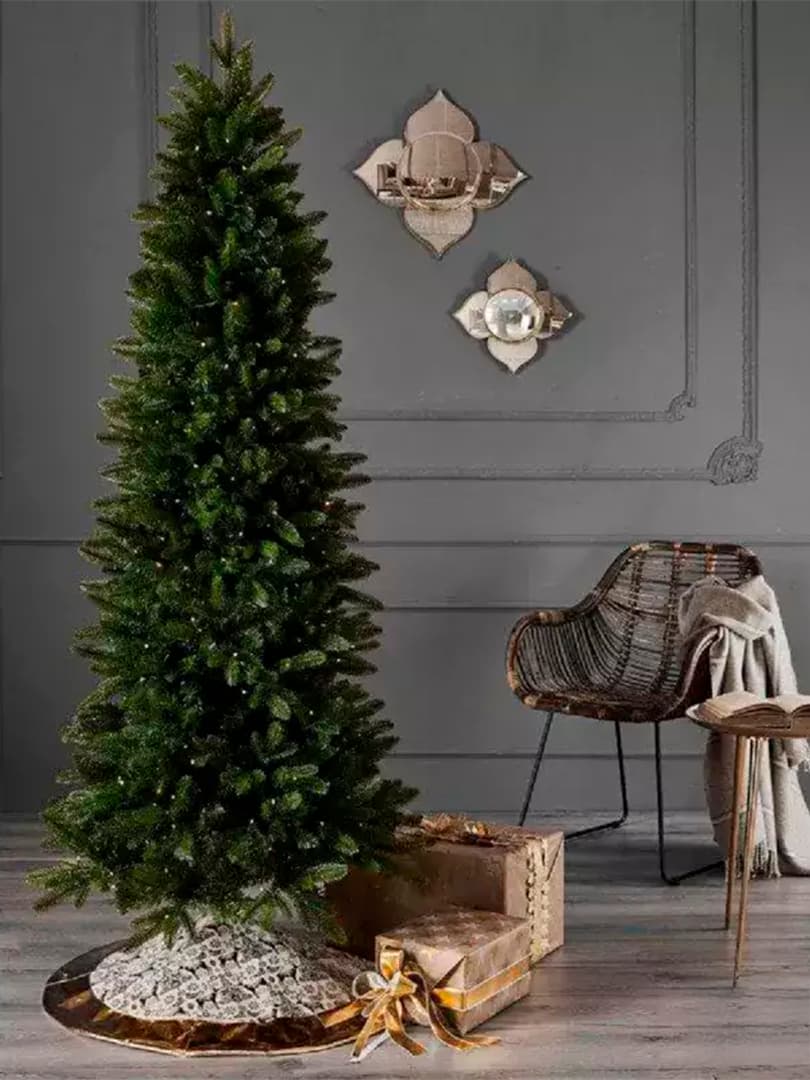 Albero di Natale Pino Slim Illuminato con mini LED