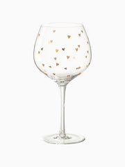 Bicchiere da Vino con Cuoricini Oro