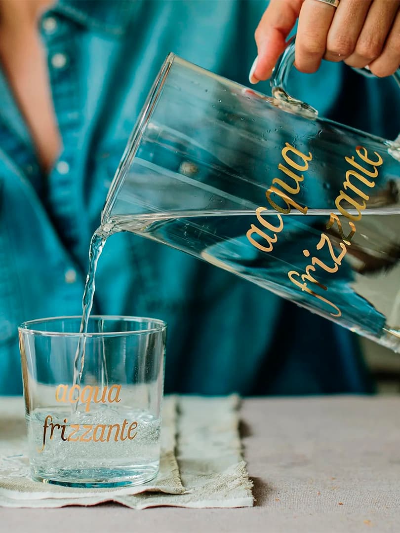 Brocca Acqua Frizzante Decoro oro