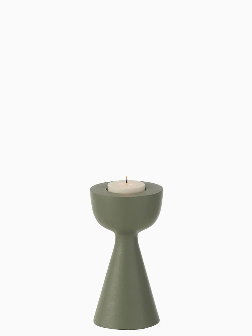 Candeliere Cono Alluminio Verde Salvia Small