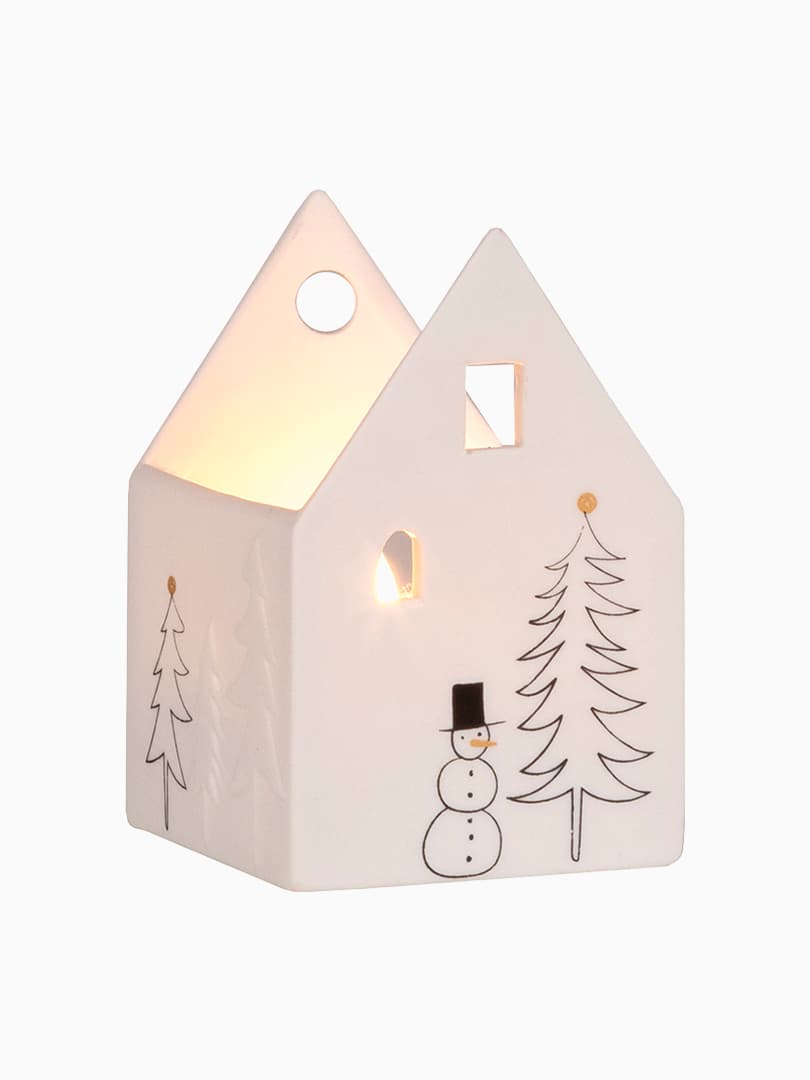 Casetta Portacandele in Porcellana