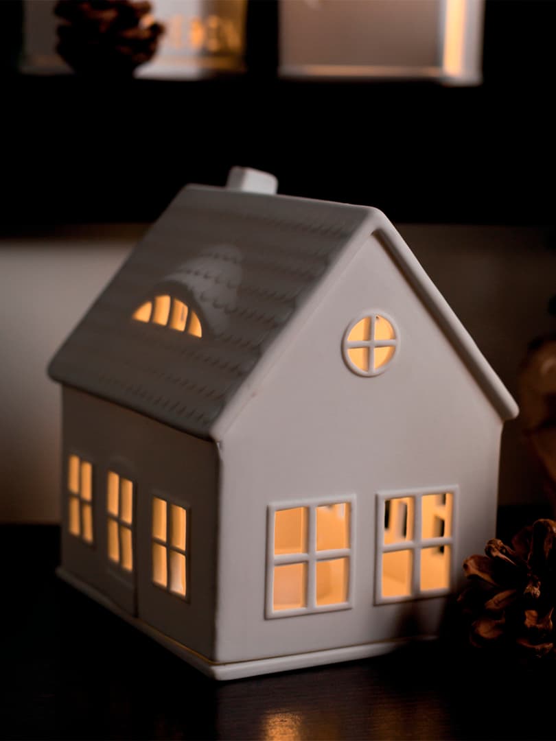 Casetta Portacandele in Porcellana