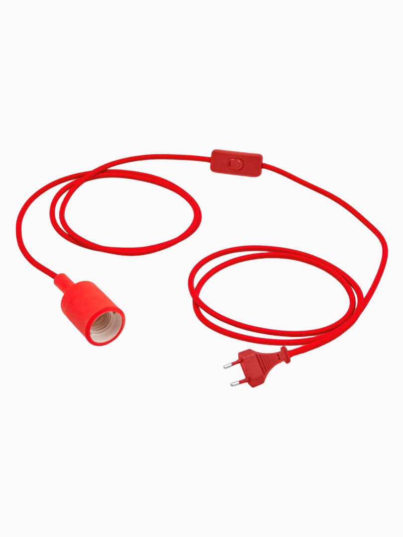 Cavo Vintage Rosso per Lampadina