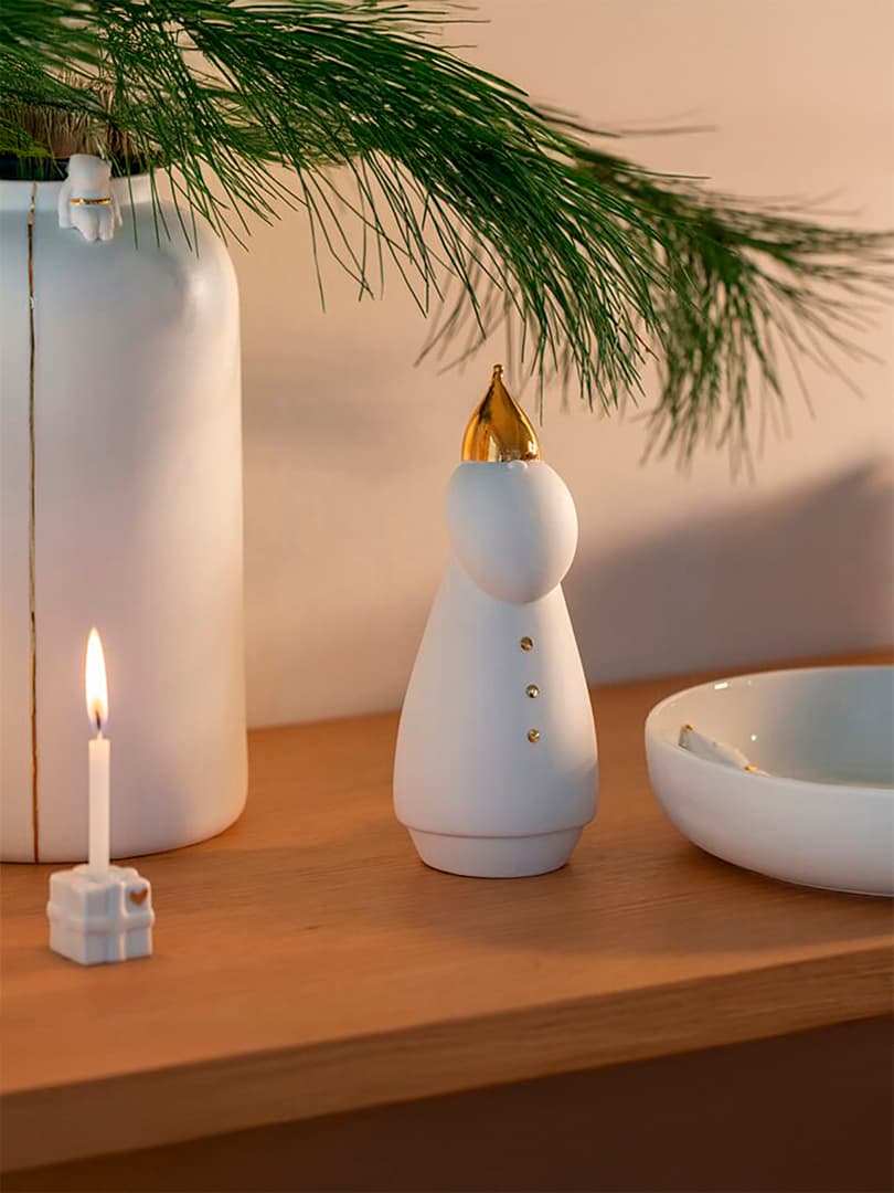 Decorazione Babbo Natale con Cappotto a LED