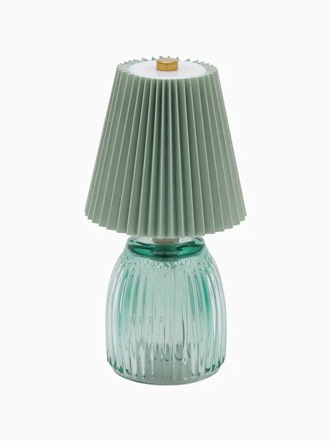 Lampada da Tavolo Plissé colore Verde Acqua