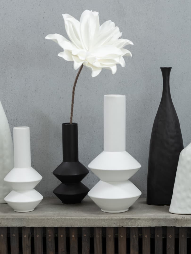 Fiore Foglie Corte 1 Testa Eva Bianco