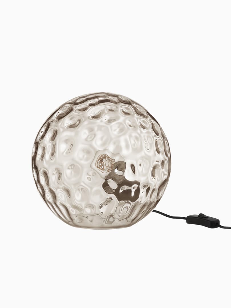 Lampada da Tavolo Bollie Vetro Grigio Chiaro Small