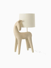 Lampada da Tavolo Cavallo Moderno in Resina Beige