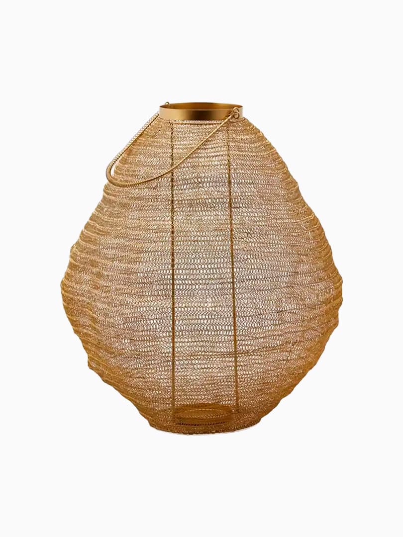 Lanterna Metal Gold Media