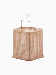 Lanterna Rettangolare in Tessuto Colore Sabbia