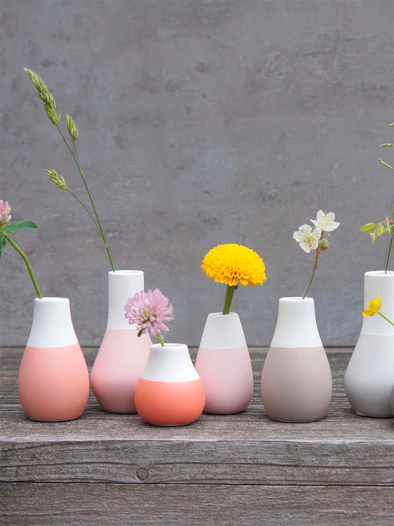 Mini Vasetti in Gres Set da 4 pz