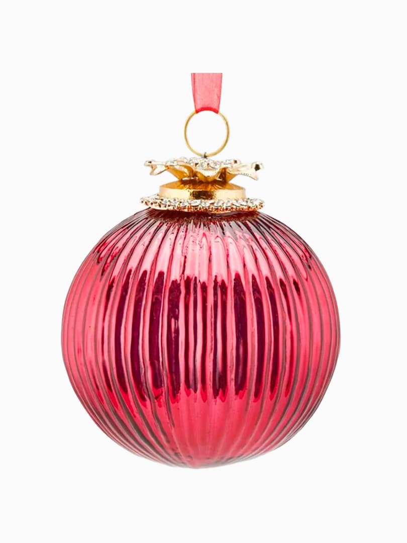 Pallina in Vetro Gioiello Fucsia