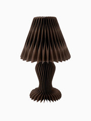 Paralume Vintage Pieghevole Carta Marrone Scuro