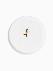 Piatto Dessert in Porcellana Pattinaggio sul Ghiaccio