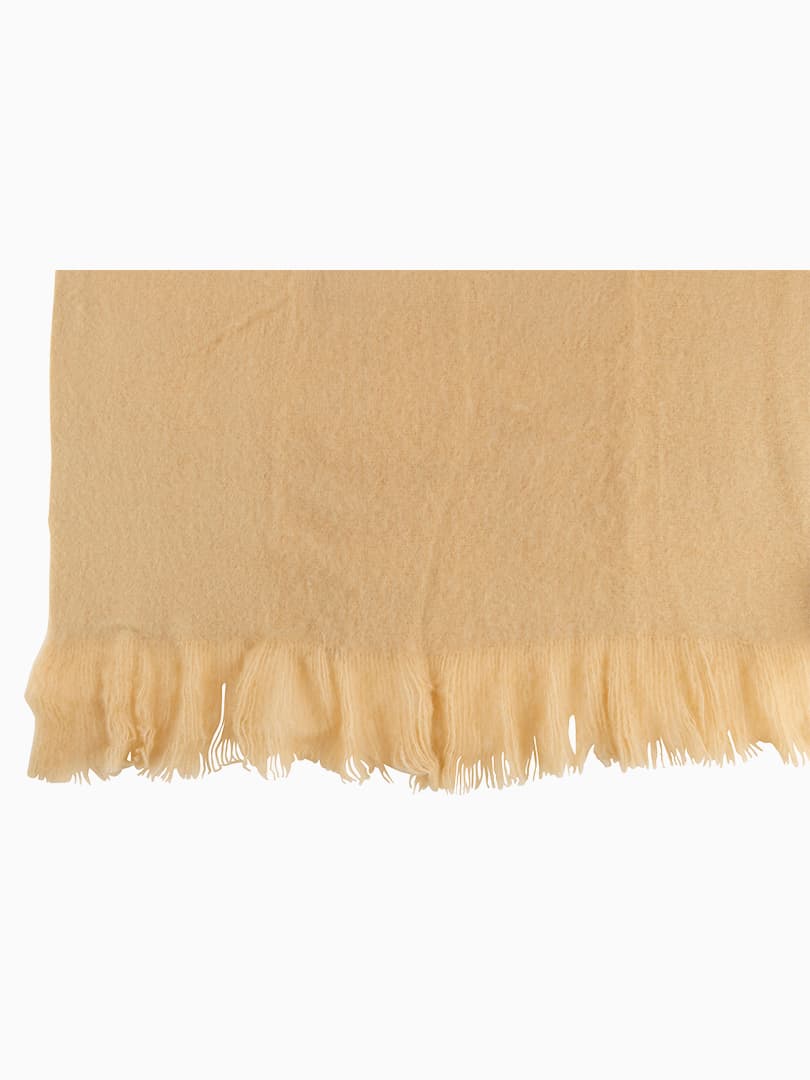 Plaid con Frangia Beige