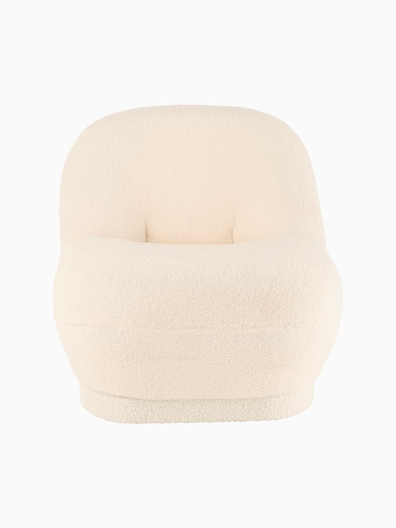 Poltroncina Teddy Bouclé Bianco