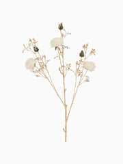 Rosaio 3 Fiori + Gemme Plastica Crema e Oro