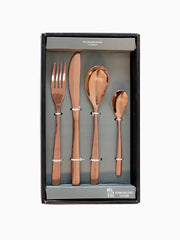 Set 24 Posate in Acciaio Oro Rosa