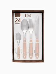 Set 24 posate Demetra Beige