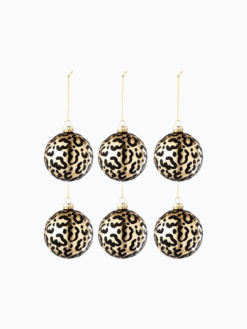 Set 6 Palline Leopardo