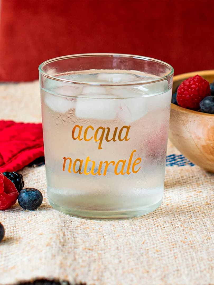 Set 6 bicchieri Acqua Naturale Decoro Oro