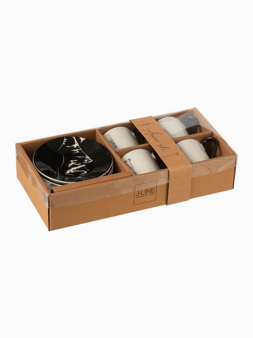 Set di 4 Tazzine in Ceramica