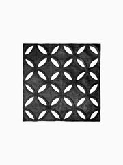 Sottopiatto Quadro in Abaca Nero