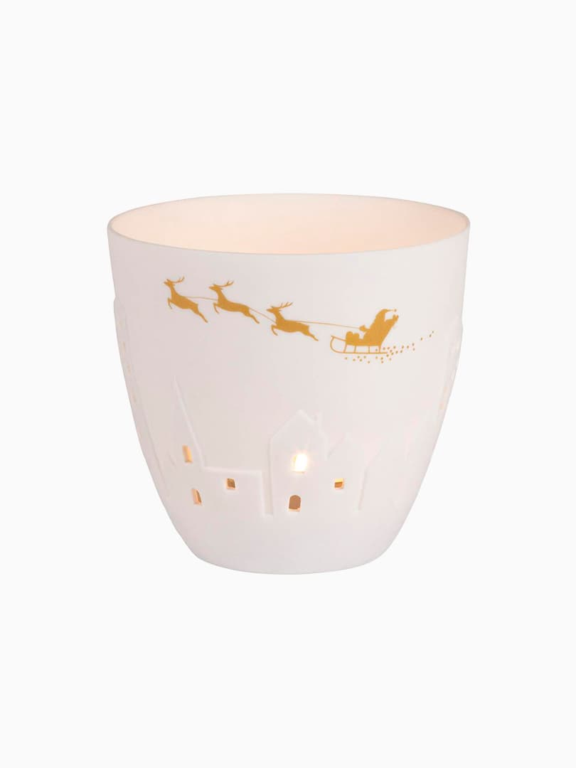 Vasetto Porta Candele in Porcellana