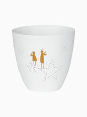 Vasetto Portacandele in Porcellana con Angeli