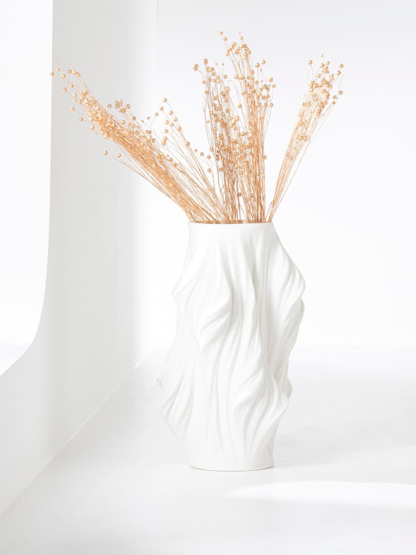 Vaso in Porcellana con Disegno 3d, alt. 40 cm