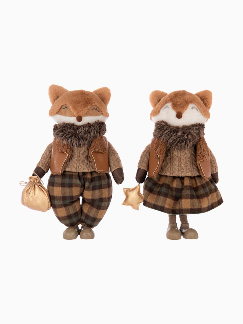 Volpi in abiti invernali