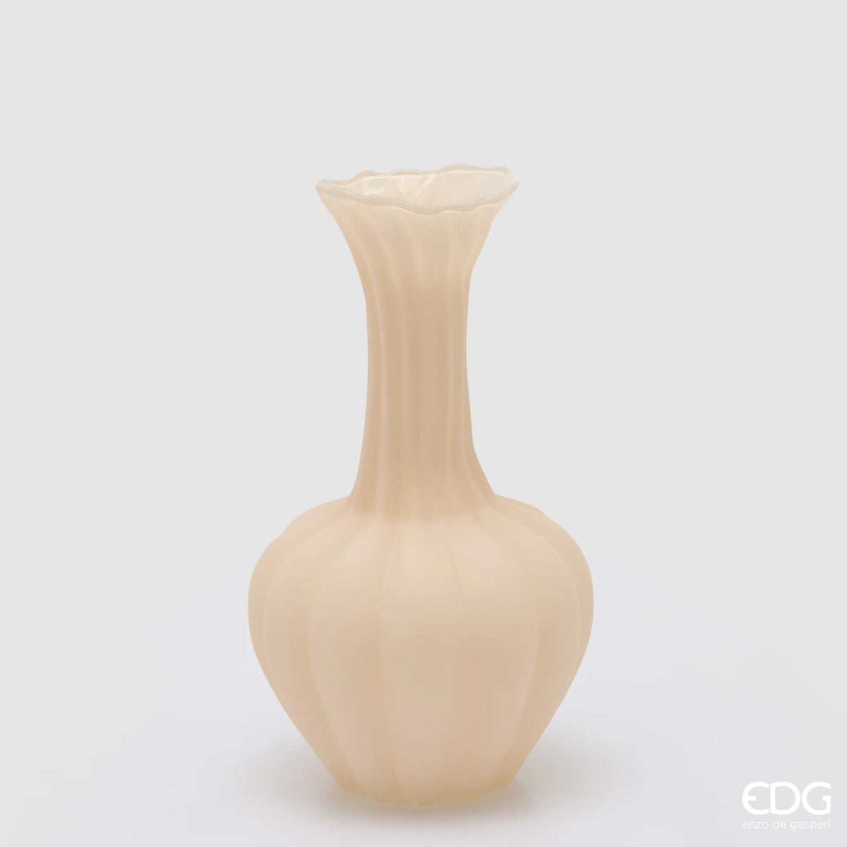 Vaso Flow sinuoso crema