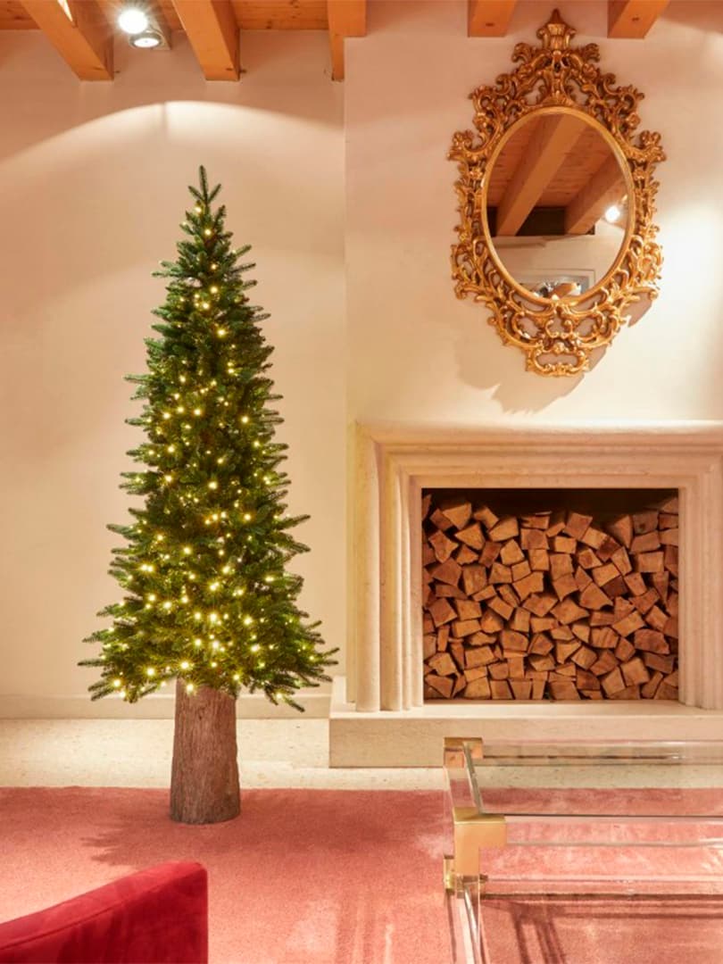 Albero di Natale Pino Slim Illuminato con mini LED