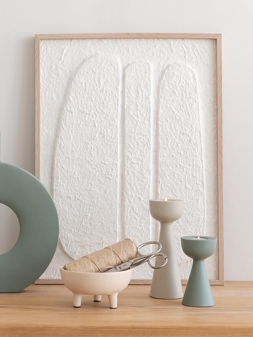 Candeliere Cono Alluminio Avorio Large