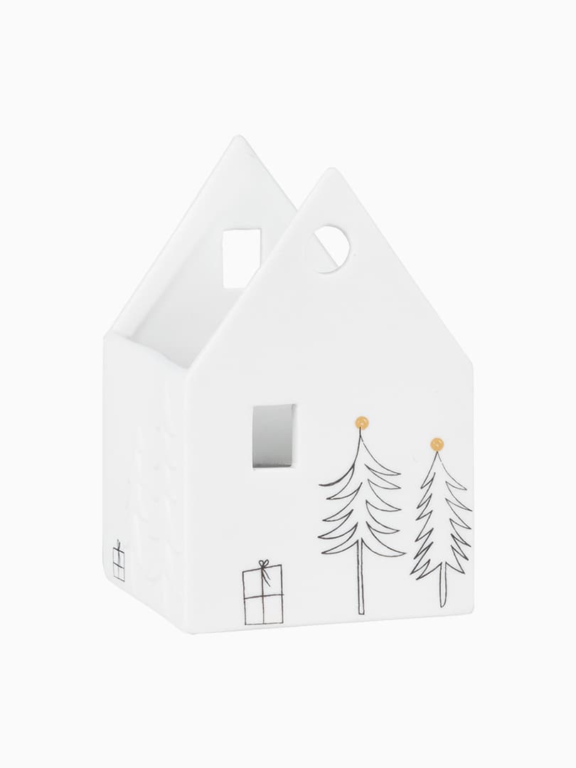 Casetta Portacandele in Porcellana