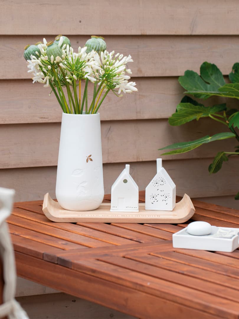 Casetta Portacandele in Porcellana