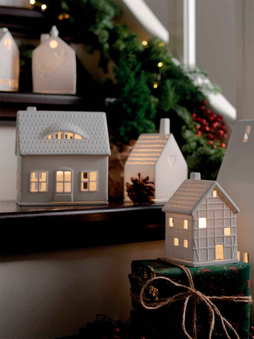 Casetta Portacandele in Porcellana