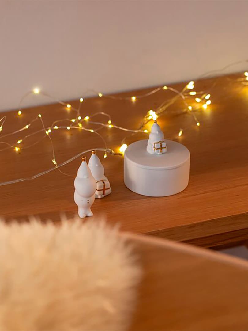 Contenitore il Tocco Finale di Santa in Porcellana