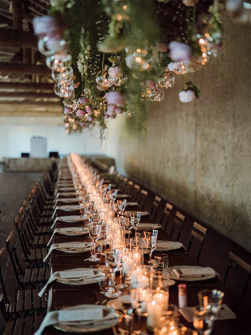 Evento tavola e scenografia allestite