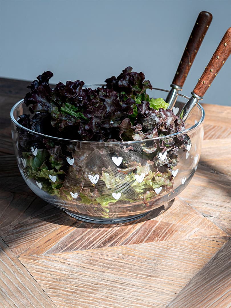 Insalatiera con Decoro Cuori