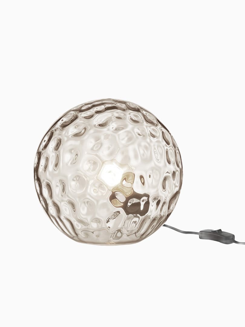 Lampada da Tavolo Bollie Vetro Grigio Chiaro Small