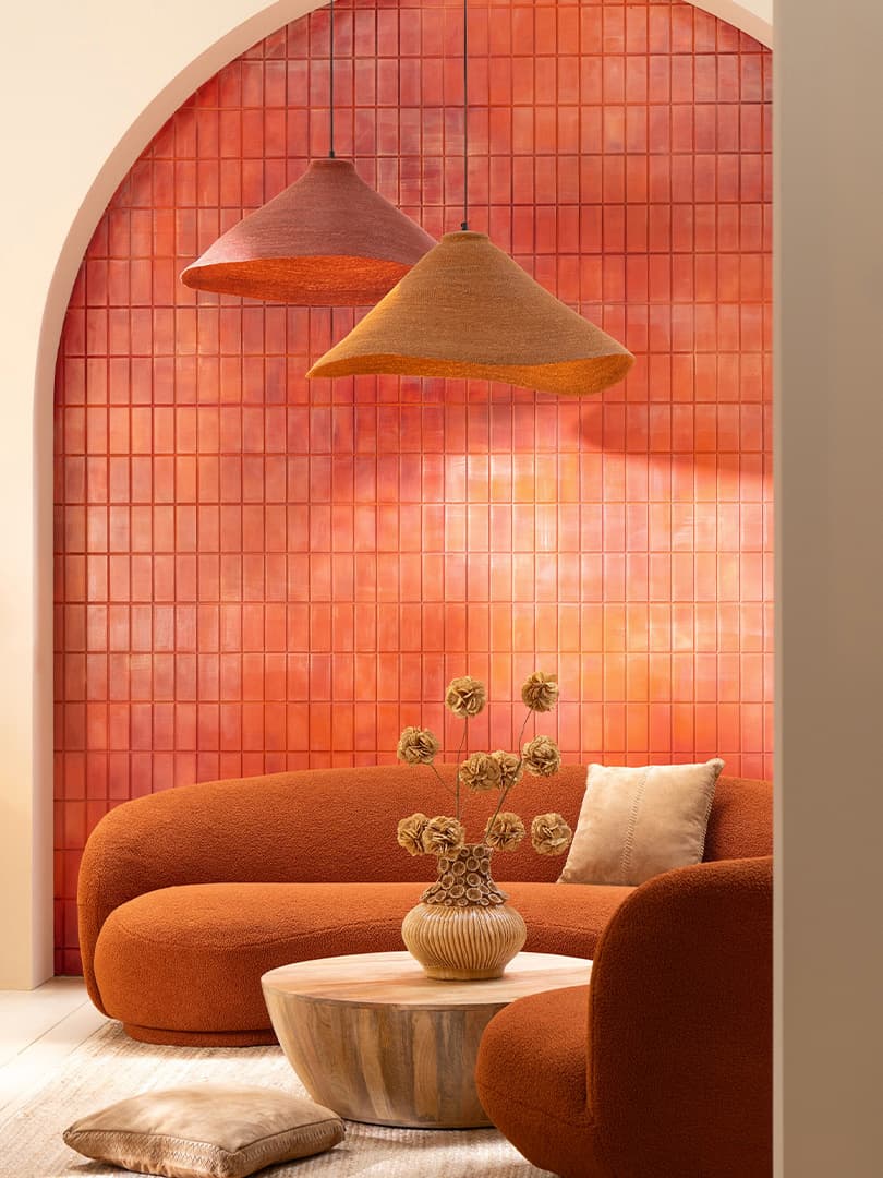 Lampadario Giunco di Mare Ruggine