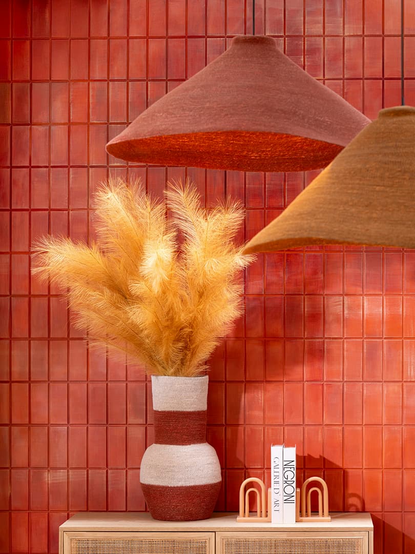 Lampadario Giunco di Mare Terracotta