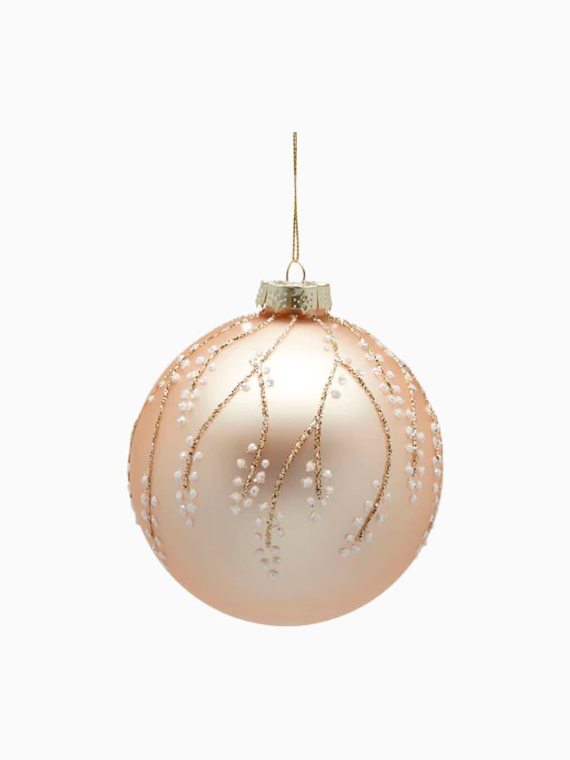 Palla Decorativa in Vetro con Rami