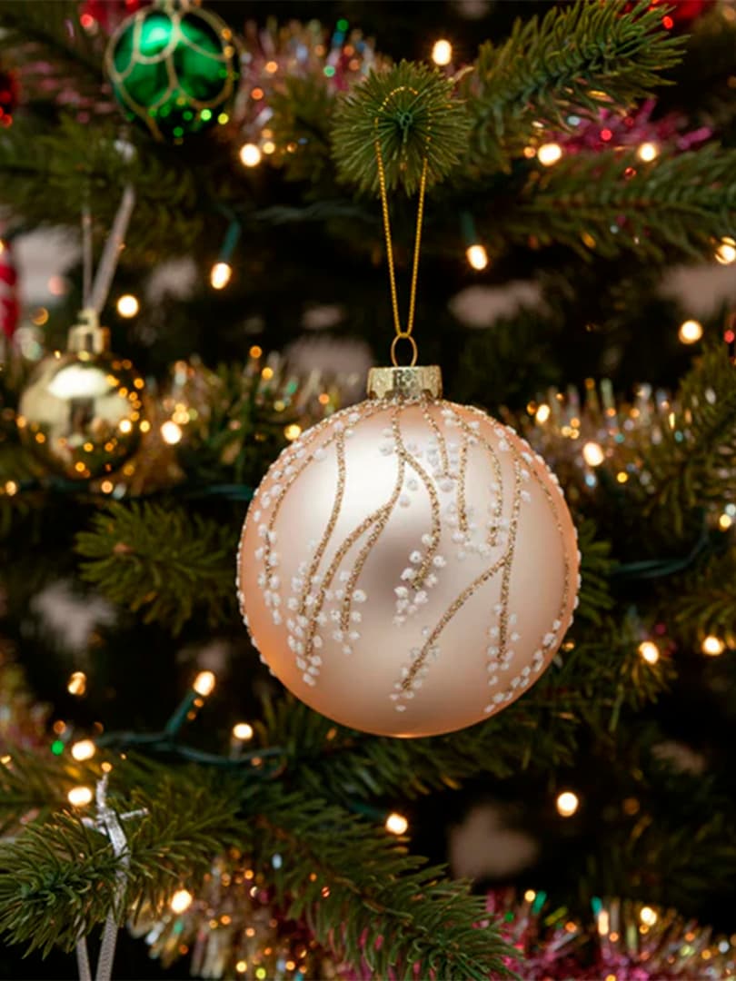 Palla Decorativa in Vetro con Rami