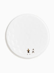 Piatto Piano in Porcellana Battaglia Palle di Neve