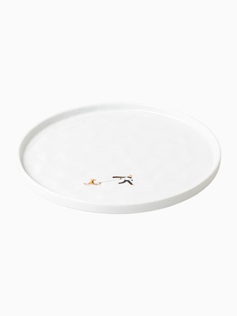 Piatto Piano in Porcellana Slittino