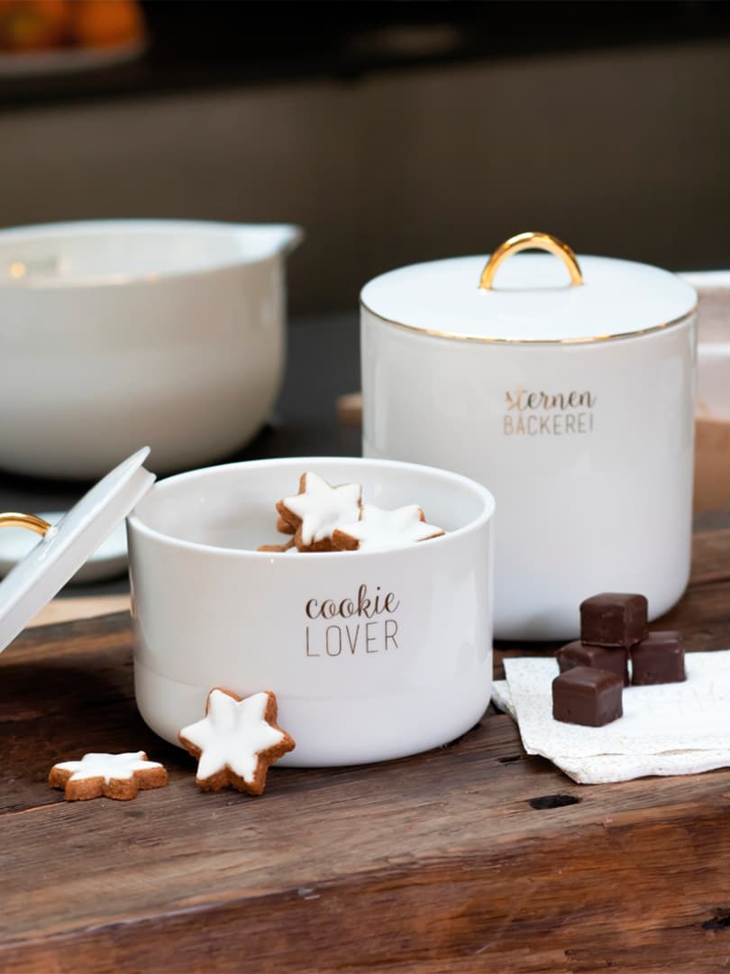 Porta Biscotti in Porcellana